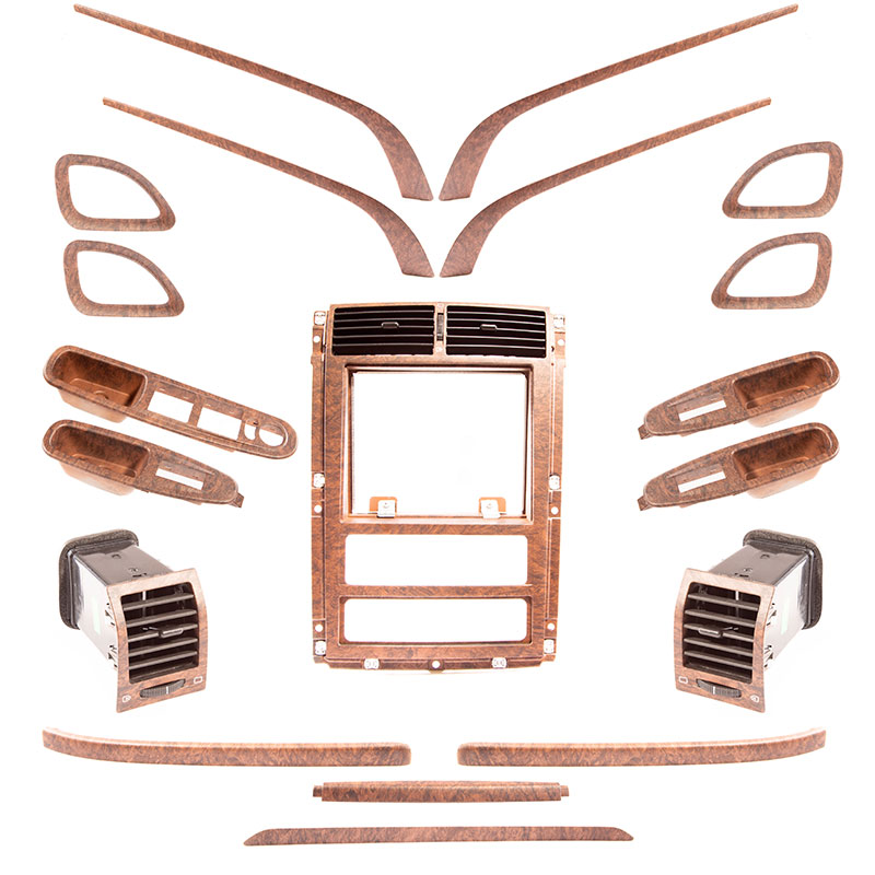 ست کامل مجموعه دریچه تنظیم بخاری پارس طرح چوب مات ( 19 قطعه )
